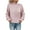 Pink, variant on XMMSWDLA Women'S Neck Sweater Long Sleeve Ribbed Knit Basic Cropped Pullover Sweater Navy Color Block Sweater for Women
