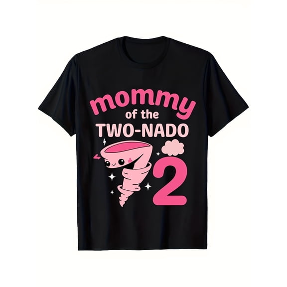 Women's Funny Pink Two-Nado 2nd Birthday T-Shirt
