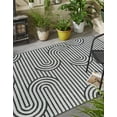 thumbnail image 3 of Unique Loom Outdoor Modern Collection Area Rug - Nyx (6' 1" x 9' Rectangle Black and White), 3 of 9