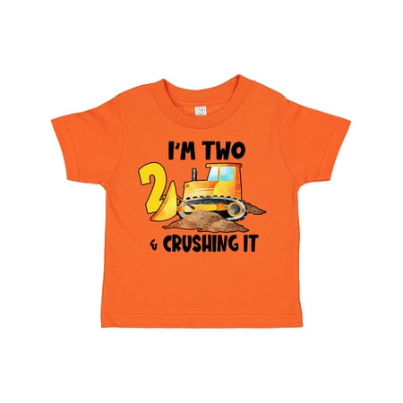 

Inktastic I m 2 and Crushing It Construction 2nd Birthday Gift Toddler Boy or Toddler Girl T-Shirt
