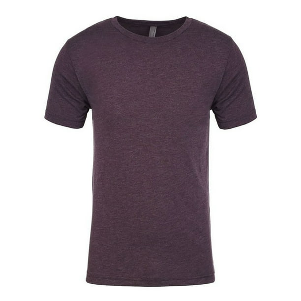 Next Level - Camiseta de cuello redondo Tri-Blend para hombre caballero (Purpura Vintage)