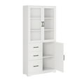 thumbnail image 2 of Ktaxon Bathroom Cabinet Tall, Storage Cabinet, Floor White Wooden Kitchen Cupboard with 3 Doors, 3 Drawers & Adjustable Shelf, White, 2 of 10