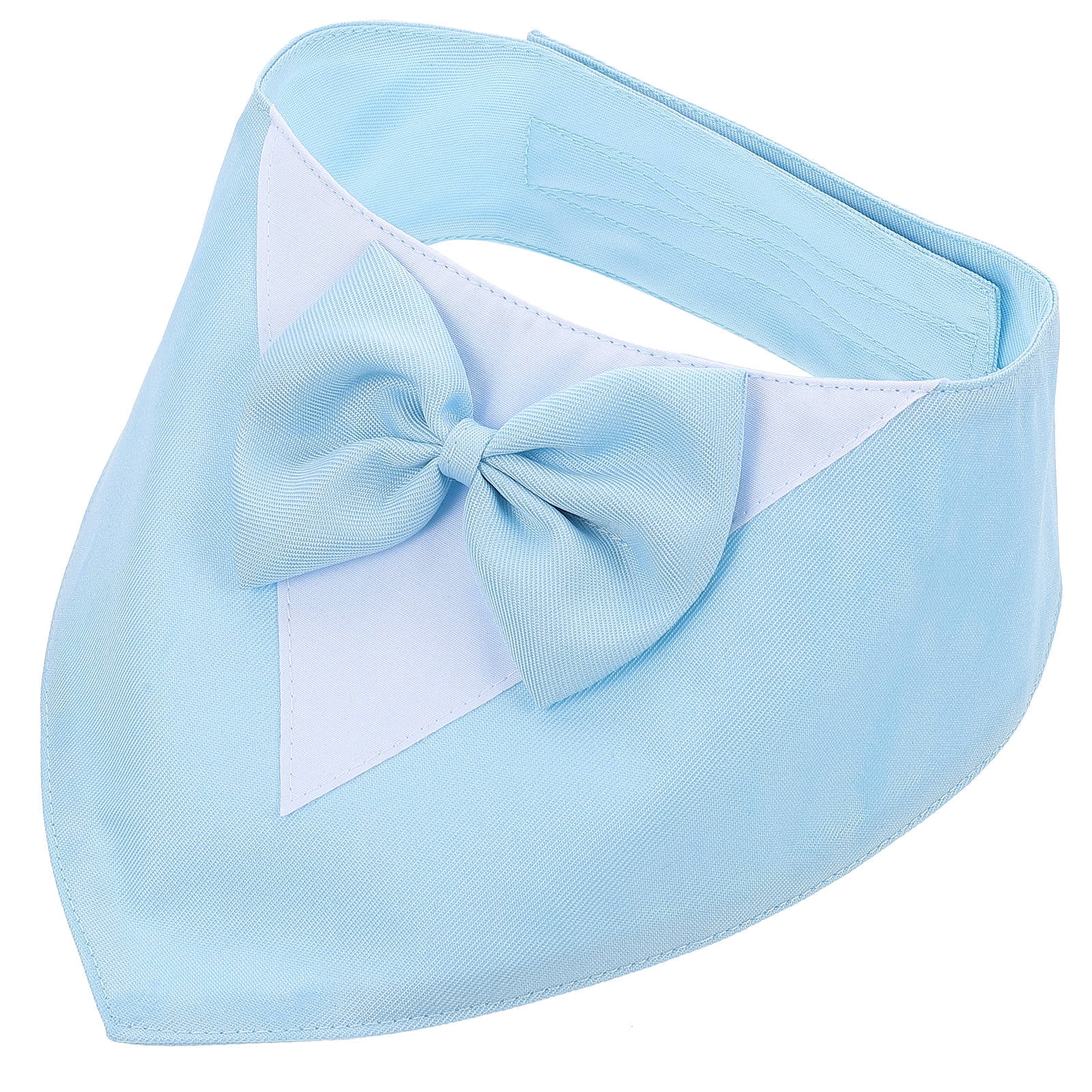 Amosfun Sky Dog Collar with Bowknot and Triangle Bandana for Stylish and Comfortable Pets