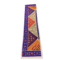 Mogul Ethnic Indian Patchwork Table Runner Vintage Embroidered Wall Hanging Tapestry
