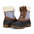 thumbnail image 4 of Bocca Women's Insulated Snow Boots Brown&Gray Mid-calf Winter Boots Lace-up 6M, 4 of 6