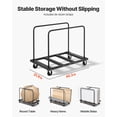thumbnail image 4 of VEVOR Drywall Cart Dolly, 1800 lbs Load Capacity, Steel Panel Truck Cart with 5 inch Swivel Casters, Lumber Drywall Dolly with Tie-Down Strap & 2 Side Handrails for Factory,Warehouse,Garage,Black, 4 of 10