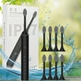 thumbnail image 1 of Fiudx Cepillo de Dientes Eléctrico, 6 Velocidades, 8 Cabezales, Resistencia Al Agua Ipx7, Batería de Larga Duración, Carga Rápida Por Usb, Limpieza Profunda, Cuidado Bucal, Ideal para Viajes, Tamaño, 1 of 6