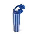thumbnail image 2 of TAL 30oz Stainless Steel Hudson Flip Tumbler with Removable Scarf on Handle, Blue Stripe, 2 of 5