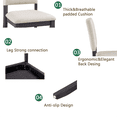 thumbnail image 5 of Lovableguy Wooden Farmhouse Dining Table Set for 4,5-Piece Kitchen Table ＆ Dining Chairs Set with Linen Upholstered Seats,for Living Room,Kitchen,Antique Black + Beige, 5 of 8