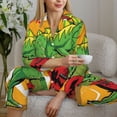 thumbnail image 4 of Wukai Cool Dinosaur Playing Guitar Print Women's Pajama Set - Soft Long Sleeve Sleepwear for Comfort and Style-XX-Large, 4 of 9