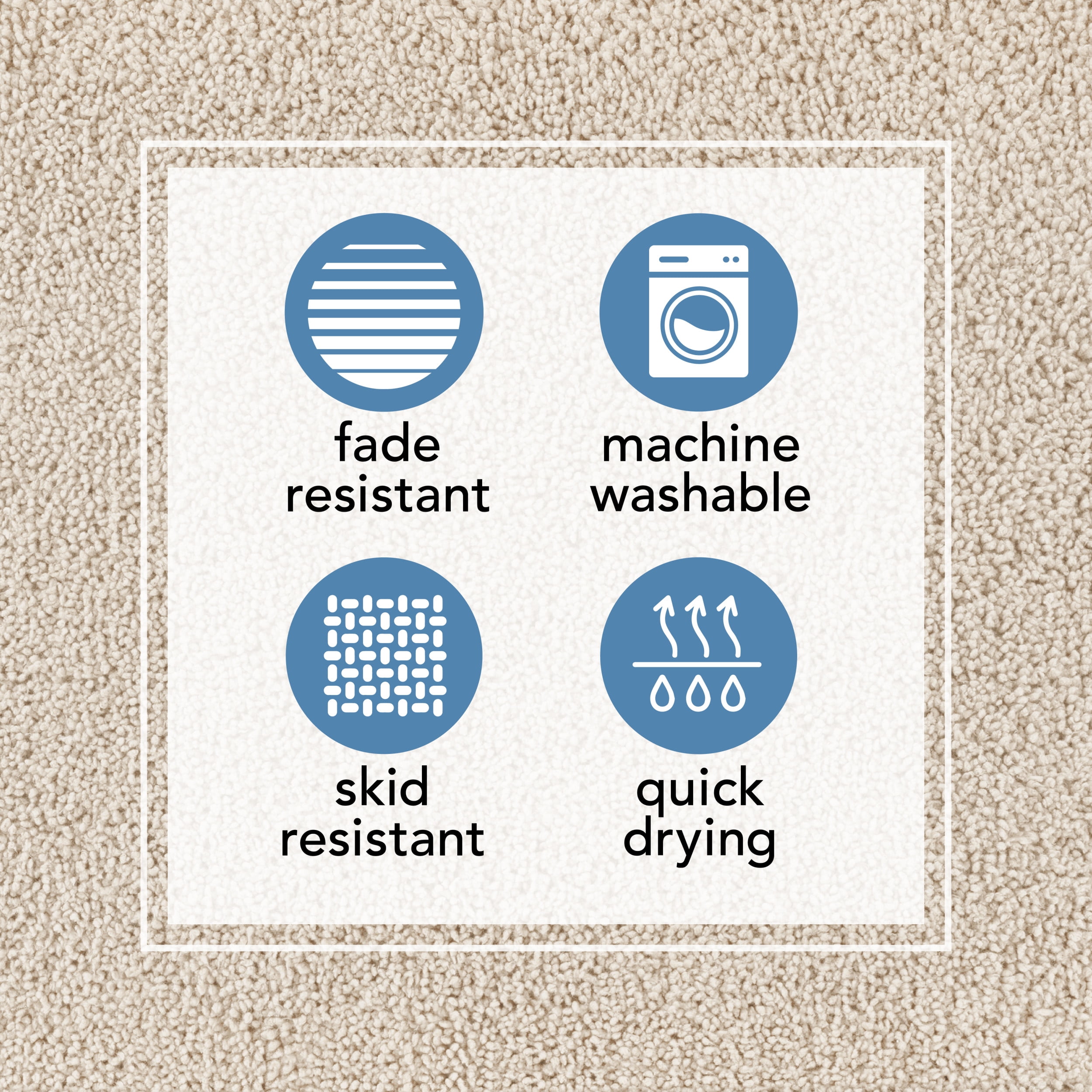 Mainstays 2-Piece Super Soft Polyester Bath Rug Set, Papyrus Beige