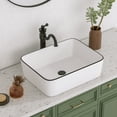 thumbnail image 4 of DeerValley DV-1V0002 Bathroom Vessel Sink 19" Retangular Vanity Sink Ceramic in White, 4 of 18