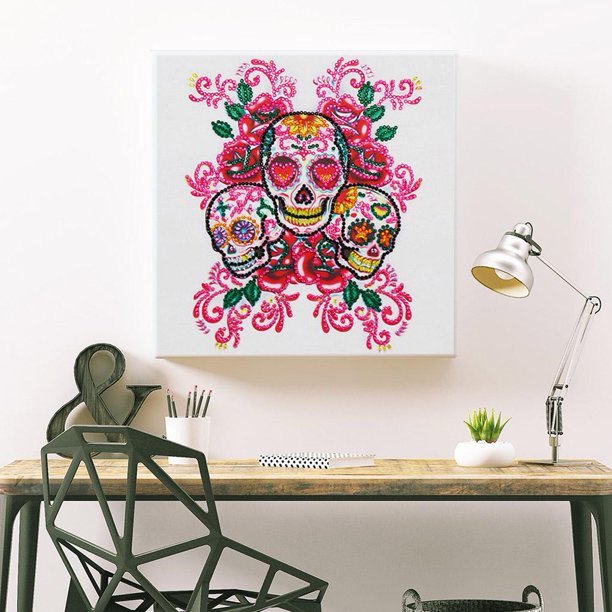 Cuadros Decorativos 5D bricolaje especial en forma de diamante pintura cráneo Cruz puntada Kits costura decoración Ndcxsfigh Nuevos Originales