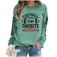 thumbnail image 4 of WEAIXIMIUNG Chandails en Molleton pour Femmes Zip Up Femmes Décontracté Manches Longues Col Rond Chandails en Molleton Football Graphique Imprimé Pull Léger Chandails en Molleton Blouse Top, 4 of 4