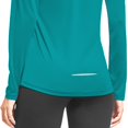 thumbnail image 4 of baleaf Women's Long Sleeve Workout Tops Running Shirt Quick Dry Teal L, 4 of 6