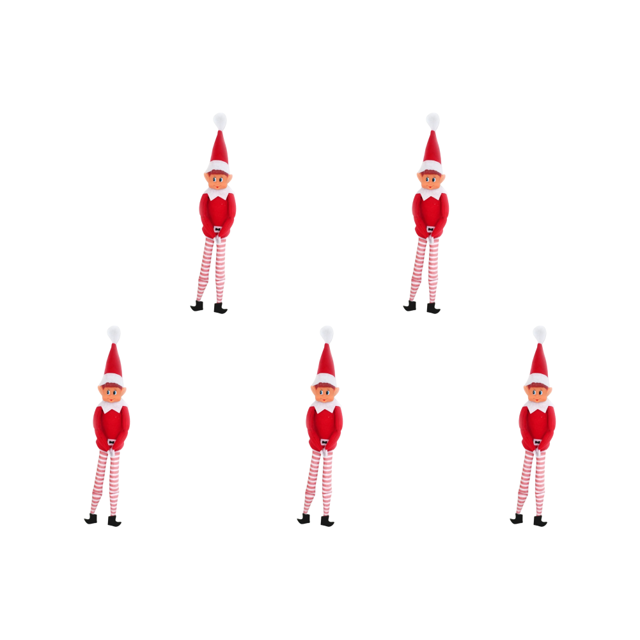 Estantería Hada Navidad Muñeca Novedad Largo Bendy Naughty Boy Elf () Rojo