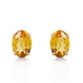 thumbnail image 2 of Galaxy Gold 14K Yellow Gold Oval-Shaped Citrine Stud Earrings, 2 of 3