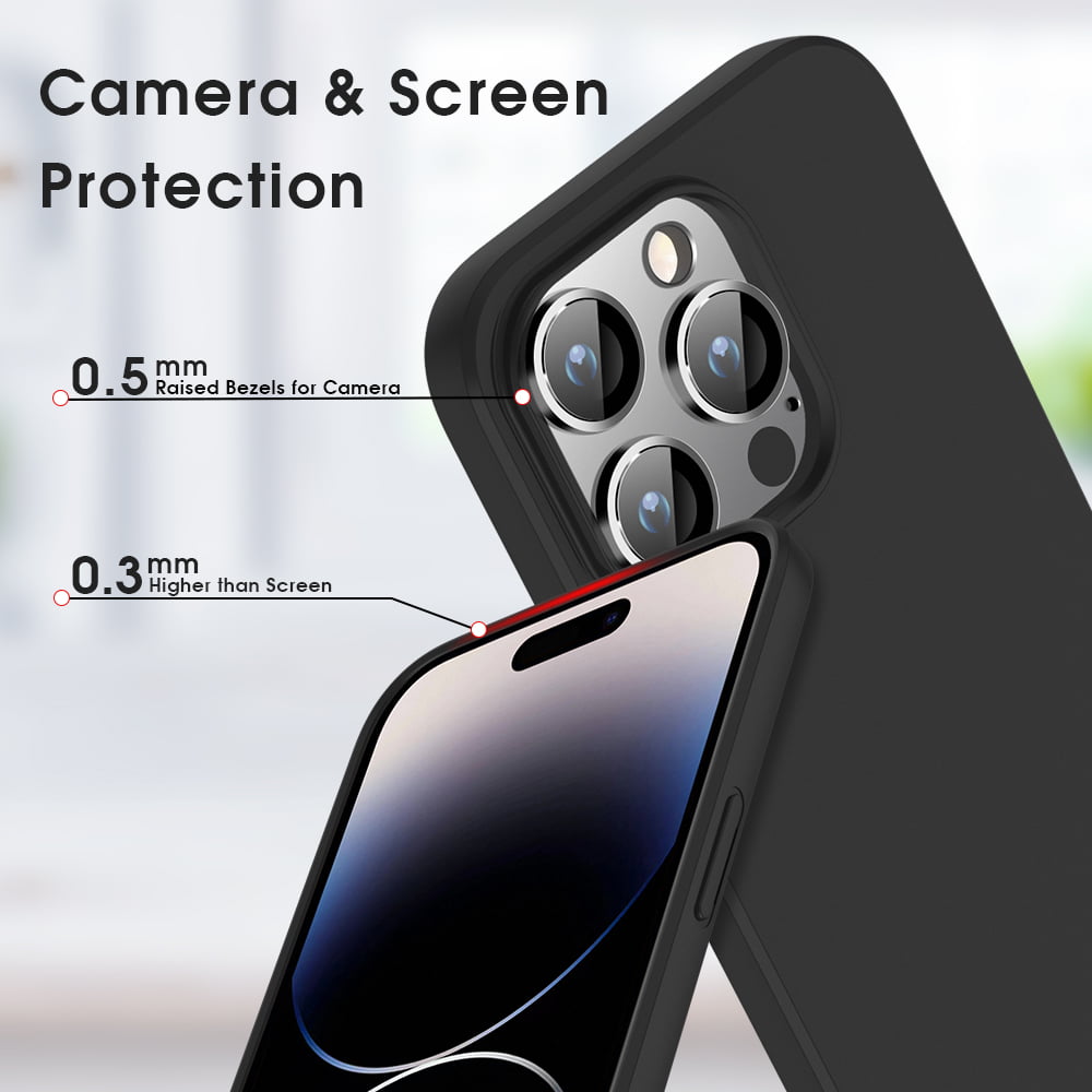 X-level Compatible iPhone 15 Pro Max Case Silicone Ultra-Thin [Dynamic  Series] Slim Soft Gel Rubber with Camera Protection Anti-Scratch Microfiber