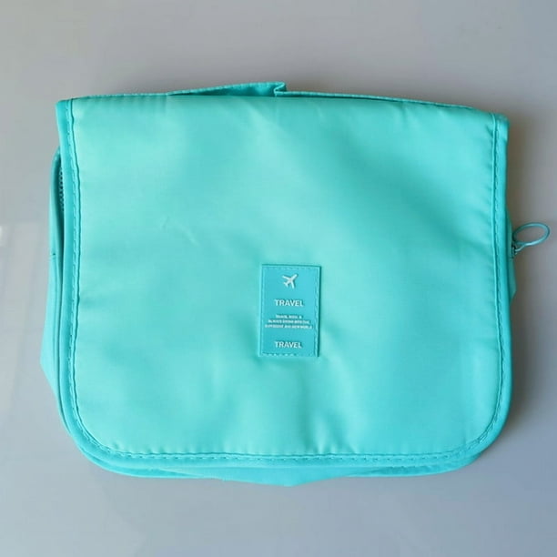 Bolsa de viaje para colgar en la colada, bolsa de almacenamiento de gran capacidad con gancho, bolsa de cosméticos portátil, bolsa de lavado impermeable