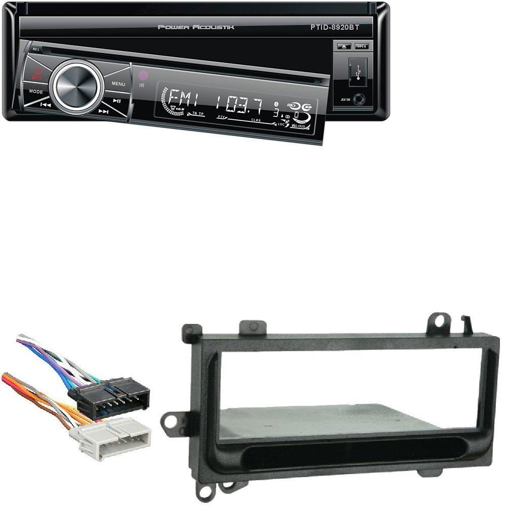 Power Acoustik In-Dash DVD AM/FM Receiver 7-Inch Flip-Out Touchscreen Monitor and USB/SD Input W/ Radio Wiring Harness For Chrysler/Jeep 1984-06 and ...