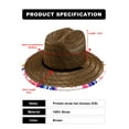 thumbnail image 5 of Men's Straw Hat - Wide Brim Channel Island Lifeguard Hat - Stylish Sun Hats for Men with Chin Strap, 5 of 6