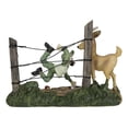 thumbnail image 6 of Rustic Western Stag Deer Standing By Hunter Trapped In Barbed Wires Figurine, 6 of 9