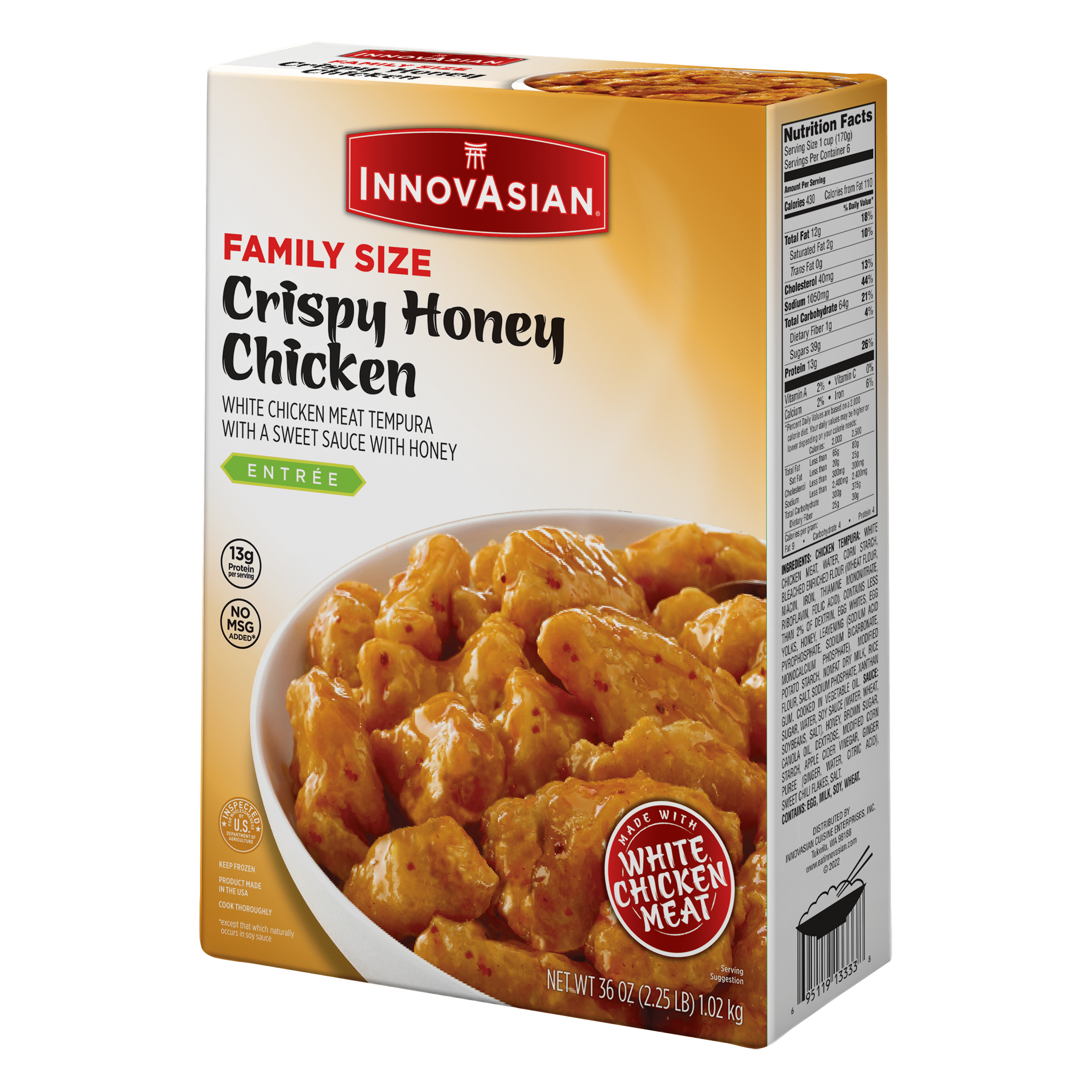 InnovAsian Crispy Honey Chicken, 36 oz (Frozen Meal)