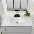 thumbnail image 4 of Design House Cultured Marble 31" x 19" Single Bowl Vanity Top with Centerset Mount and Backsplash, White, 4 of 23