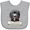 AC-Heather Grey, variant on Inktastic Wb Black Doodle Boys or Girls Baby Bib