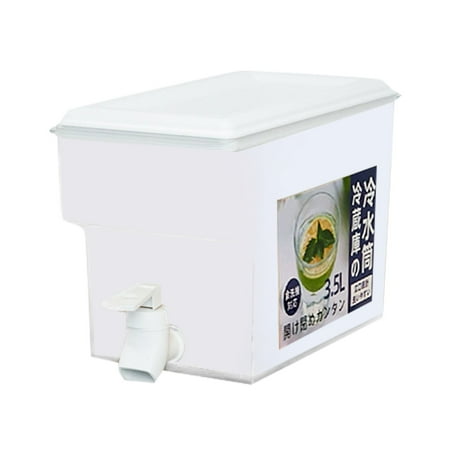 

2024 Clearance Cold Water Bottle With Faucet Lemonade Cool Bucket Ice Fruit Box Beverage Dispenser With Spigot 1 Gallon 3.5 Liters Container Cold Kettle With Faucet In Refrigerator