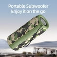 thumbnail image 5 of Aursear Portable Bluetooth Speaker with Deep Bass Basser,Outdoor Speakers Wireless Stereo Sound,IPX5 Waterproof,30H Playtime for Home Party-Camo, 5 of 7
