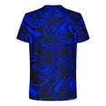 thumbnail image 4 of Qertyioot Henley Chemises pour Hommes Été Col Rond Imprimé Décontracté Manches Courtes Col Rond Haut/chemise, 4 of 5