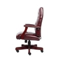 thumbnail image 6 of Scranton & Co Traditional Faux Leather High-Back Tufted Executive Chair in Red, 6 of 7