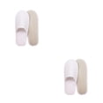 thumbnail image 1 of Pantuflas desechables de lana Coral Qarigey 10 pares antideslizantes para hotel color Blanco 2, 1 of 6