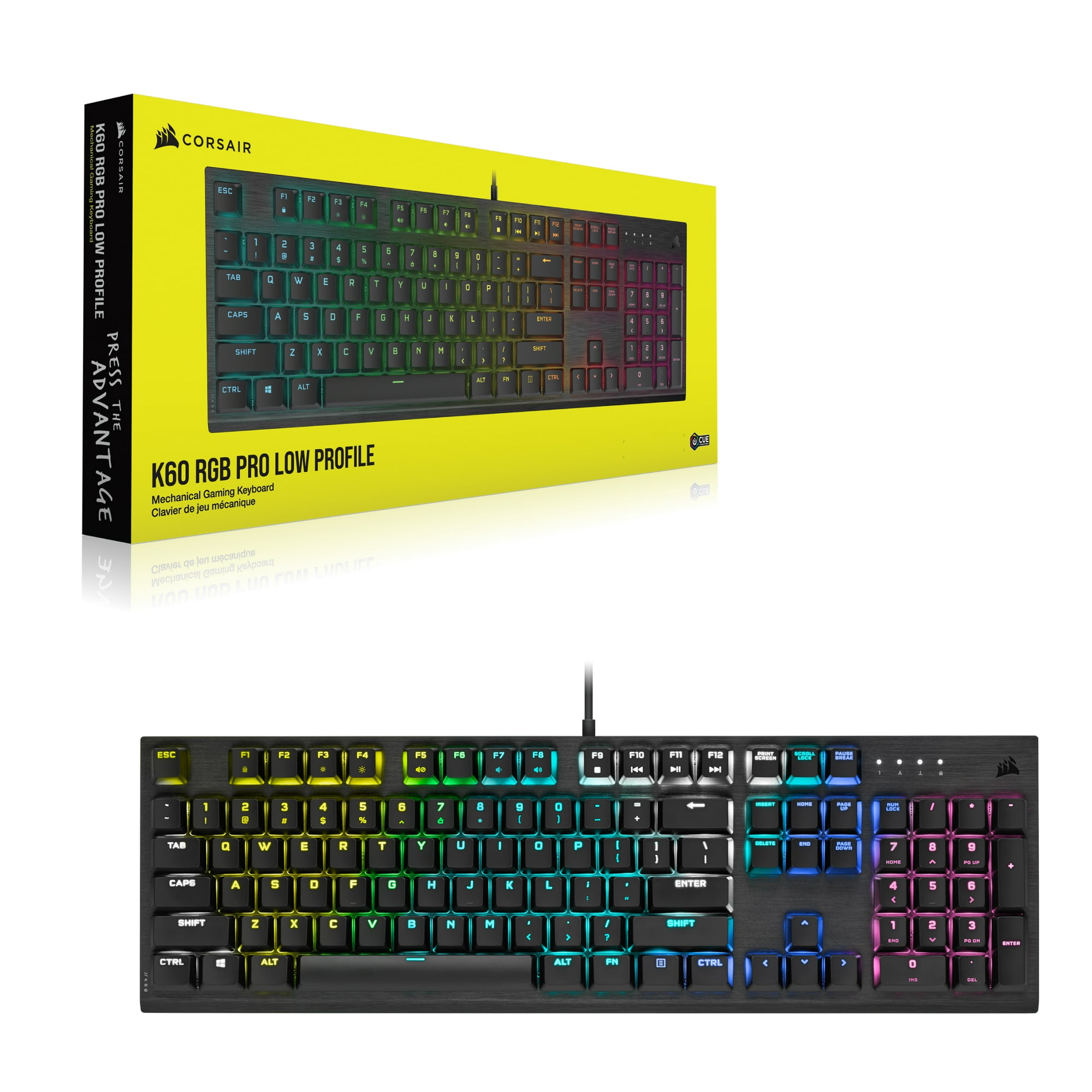 Corsair K60 RGB Pro Low Profile Mechanical Gaming Keyboard Cherry MX