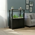 thumbnail image 6 of Redmon Freestanding 3-Shelf Storage Double Door Floor Cabinet, Espresso Woodgrain, 6 of 11