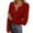 Red, variant on Lenpel Long Sleeve Shirts for Women Trendy Scoop Neck Half Button Ribbed Knit Slim T-Shirts Basic Casual Tees Going out Tops(Yellow,X-Large)