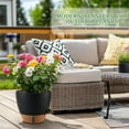thumbnail image 6 of 2 Pack 10 inch Plant Pots, Plastic Self Watering Planters with Drainage Holes, Deep Reservoir, Water Level Indicator, Modern Decorative Flower Pots for Indoor Outdoor Plants (Black, 10 inch), 6 of 7