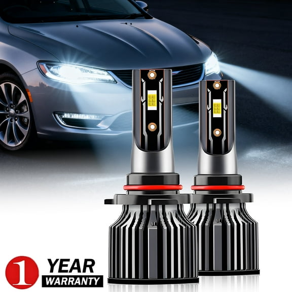 For Chrysler 200 2016-2017 LED Headlight Bulbs High&Low Beam Replacement Kit 6500K White Super Bright 2pcs