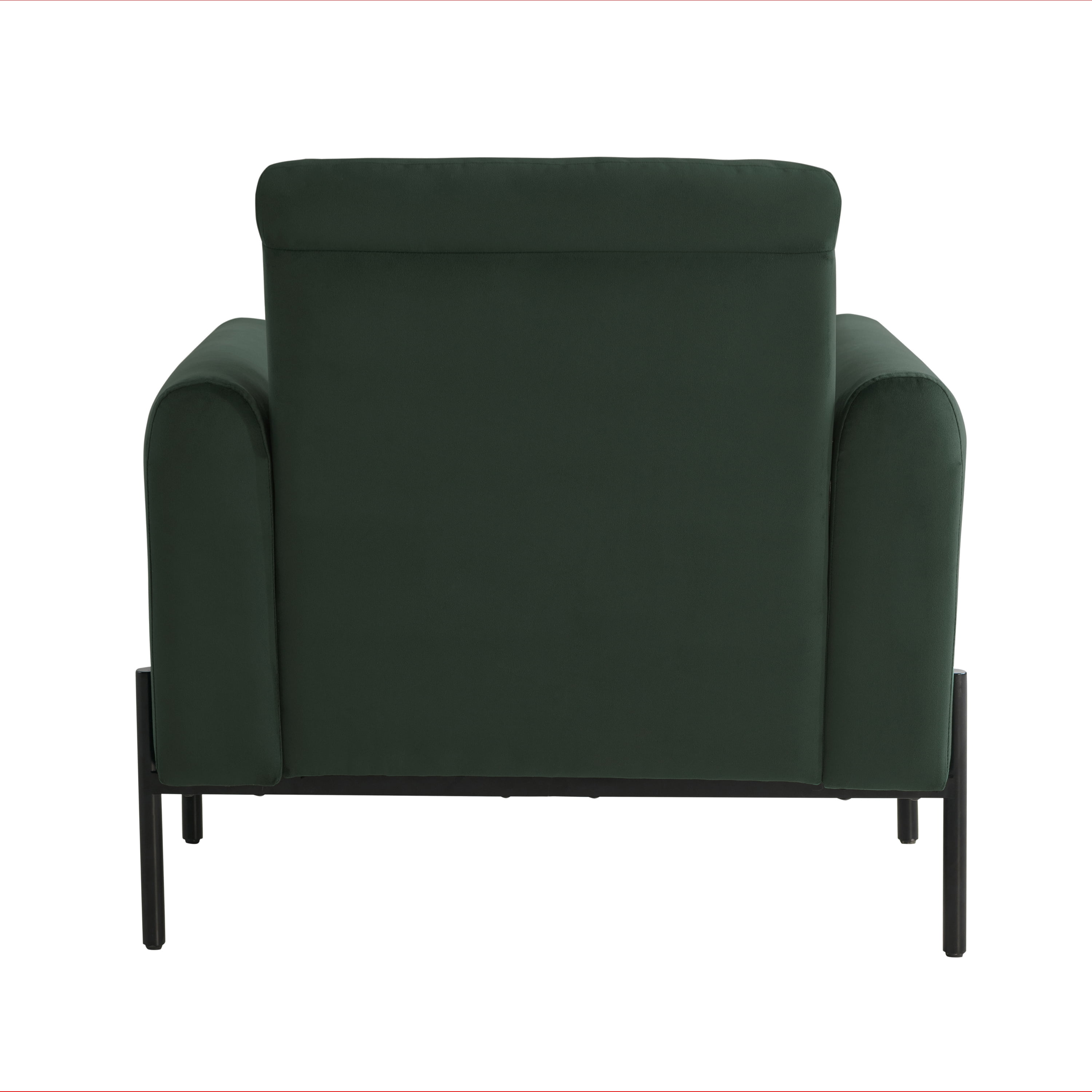 Studio Living Kingston Bohemian Accent Chair, Green Velvet Fabric