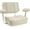 571-Ivory/Beige Piping, variant on NORTHCAPTAIN Pontoon Captains Bucket Seat Boat Seat with Armrest,White/White Piping