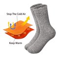 thumbnail image 2 of 5 Pairs Men's Wool Loop Socks, Winter Warm Thick Socks, Men's Outdoor Home Casual Socks fits all sizes 8-12, 2 of 8