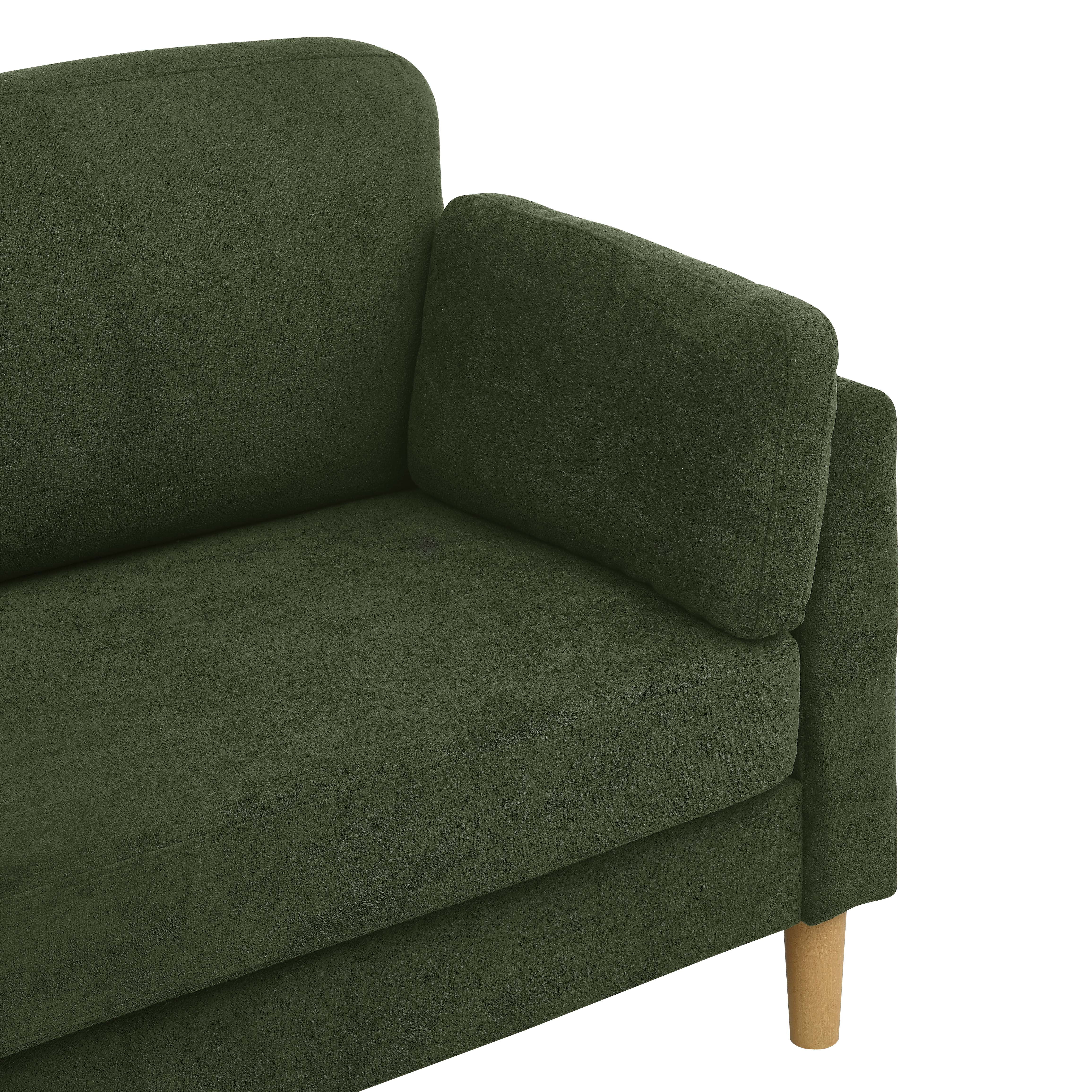Aukfa 66" Modern Sofa, Minimalist Loveseat for Living Room, 2-Seater Couch w/ Plush Cushions, Green