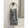 thumbnail image 7 of Gray Initial Hand Towel for Bathroom - Monogrammed Luxury Hotel Quality Decorative Towel - GOTS Organic Certified - Set of 2 Silver Letter S, 7 of 7