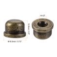 thumbnail image 2 of Uxcell Tapped 1/4-27 Thread for Lamp Harp Bronze Lamp Shade Finials Caps 6 Pack, 2 of 6