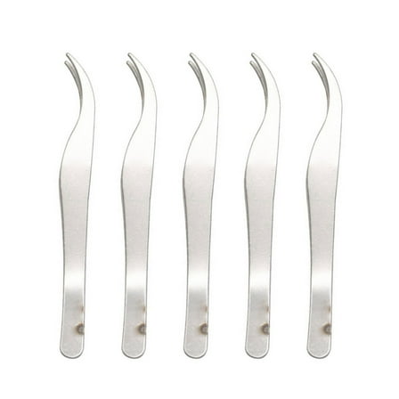 lanema Professional Slant Tip Fine Point Tweezers for Accurate Personals Grooming Nail Technicians Beauticians, Stainless Steel