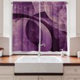 thumbnail image 2 of Ambesonne Contemporary Kitchen Curtains, Circular Stripes Art, 55"x30", Plum, 2 of 3