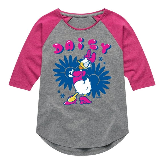 Disney - Drippin Daisy - Youth Girls Raglan Graphic T-Shirt
