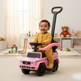 thumbnail image 4 of Best Ride On Cars Kids Outdoor Stroller Mercedes G-Wagon 3 in 1 Push Car, Baby Pink, 4 of 9
