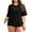Black, variant on BeautyIn Women's Plus Size Rash Guard Short Sleeve UPF 50+ Swimwear Beach Tops